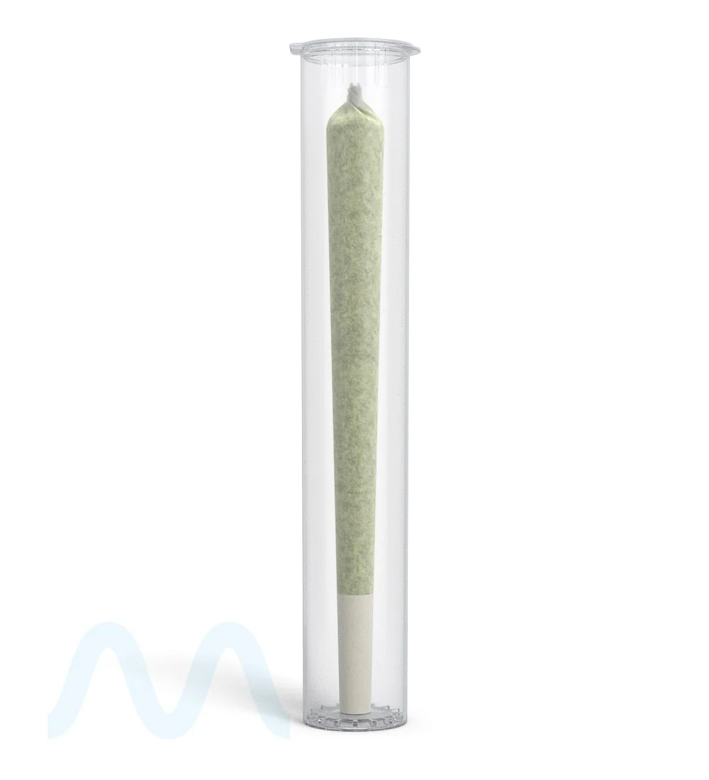 Child Resistant | King Size Pop Top Transparent Plastic USA Pre-Roll Tubes (Open) | 116mm - Clear - 1000 Count - Image 4