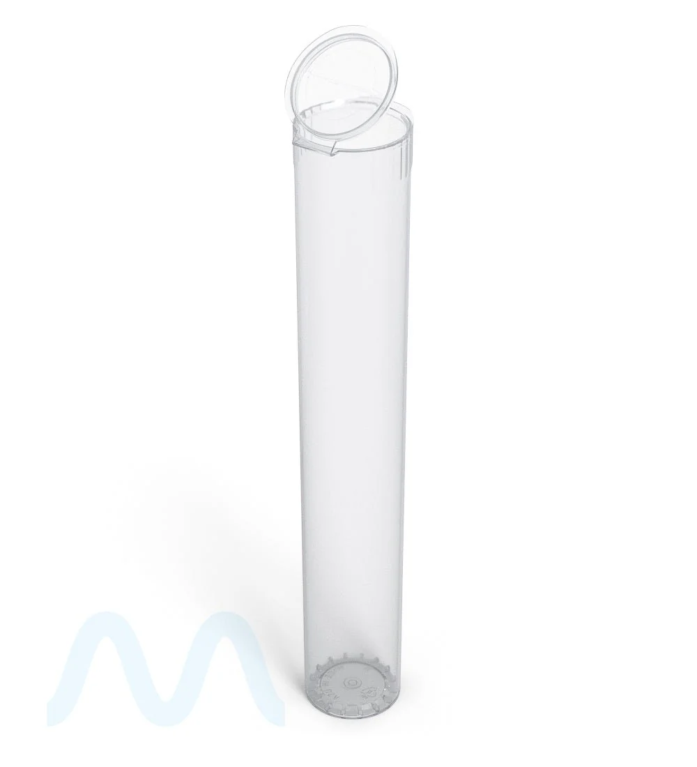 Child Resistant | King Size Pop Top Transparent Plastic USA Pre-Roll Tubes (Open) | 116mm - Clear - 1000 Count - Image 8