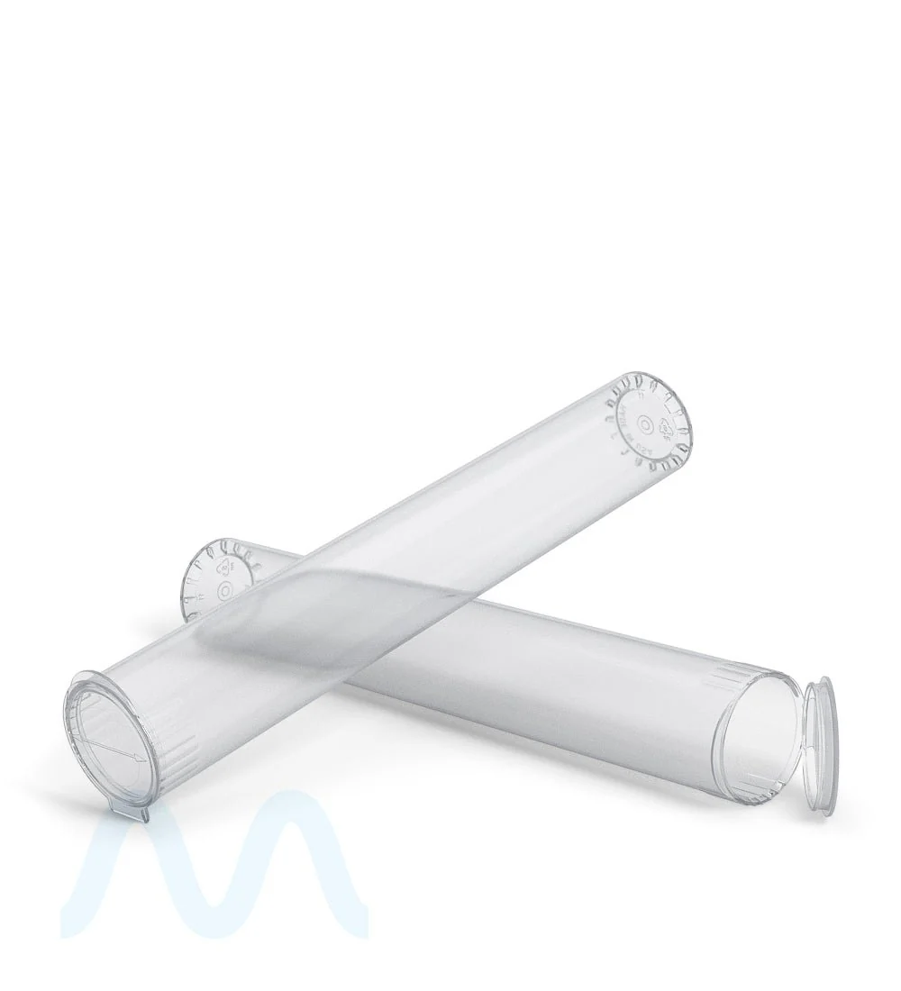 Child Resistant | King Size Pop Top Transparent Plastic USA Pre-Roll Tubes (Open) | 116mm - Clear - 1000 Count - Image 9