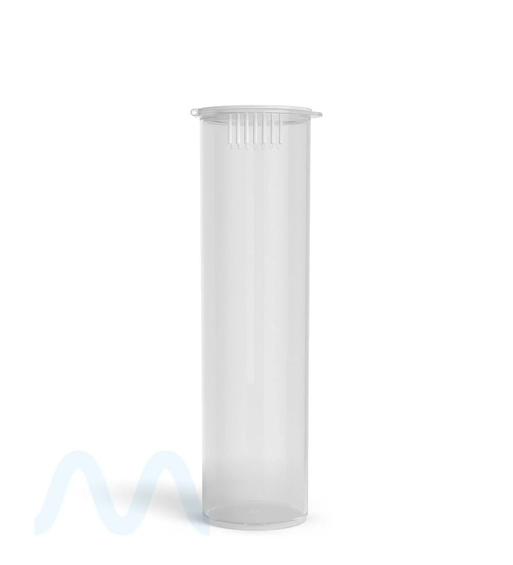 Child Resistant | King Size Pop Top Wide Plastic Pre-Roll Tubes | 116mm - Clear - 250 Count - Image 2
