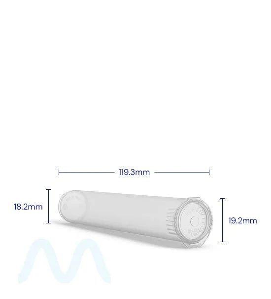 Child Resistant | King Size Pop Top Plastic Pre-Roll Tubes | 116mm - Clear - 1000 Count - Image 3