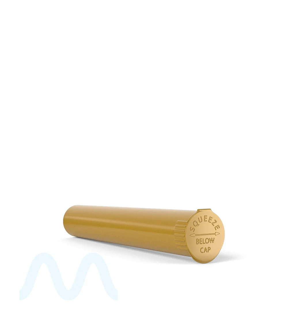Child Resistant | King Size Pop Top Opaque Plastic Pre-Roll Tubes | 116mm - Gold - 1000 Count - Image 4
