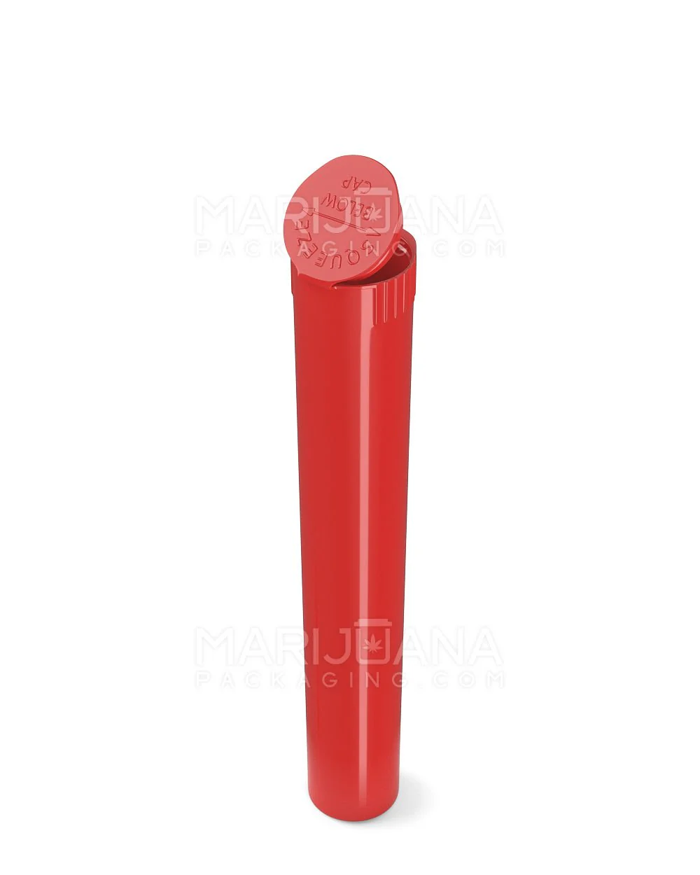 Child Resistant | King Size Pop Top Opaque Plastic Pre-Roll Tubes | 116mm - Red - 1000 Count - Image 3
