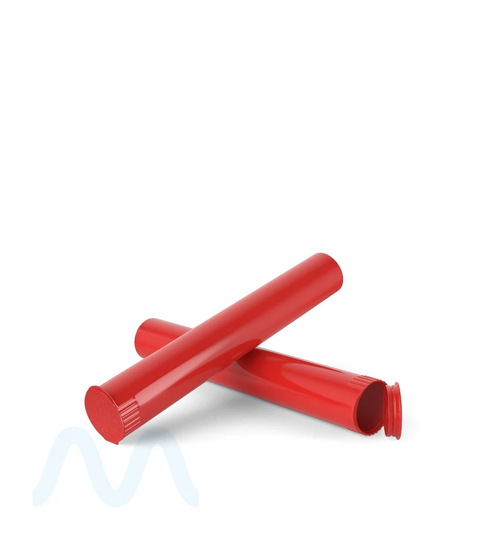 Child Resistant | King Size Pop Top Opaque Plastic Pre-Roll Tubes | 116mm - Red - 1000 Count - Image 8