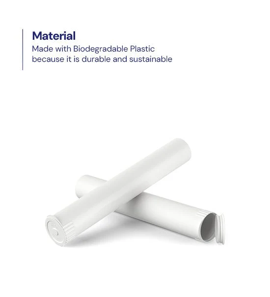 Child Resistant | King Size Pop Top Opaque Plastic Pre-Roll Tubes | 116mm - White - 1000 Count - Image 6