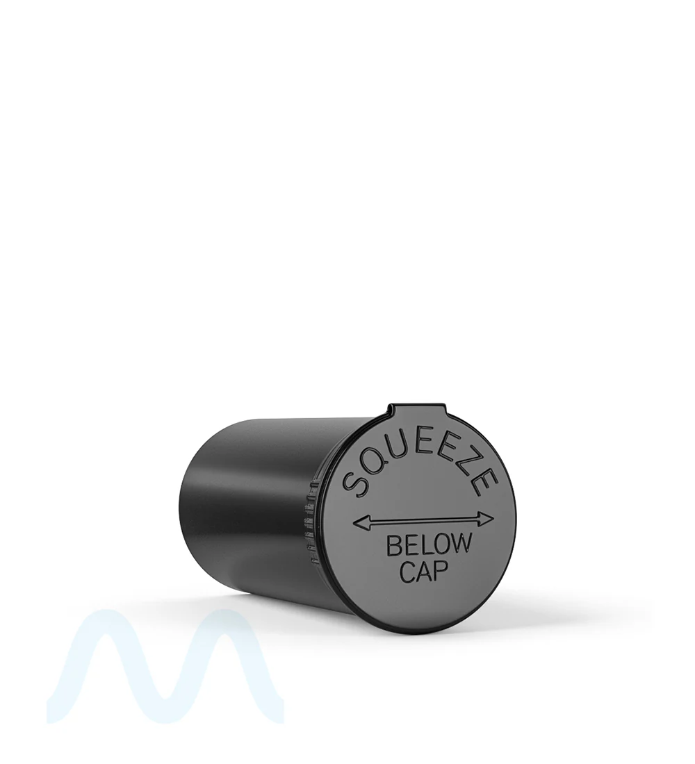 Child Resistant | Opaque Black Pop Top Bottles | 13dr - 2g - 315 Count - Image 3