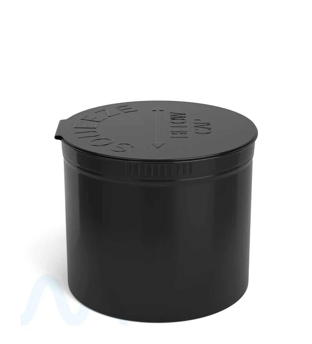 Child Resistant | Opaque Black Pop Top Bottles | 90dr - 28g - 64 Count