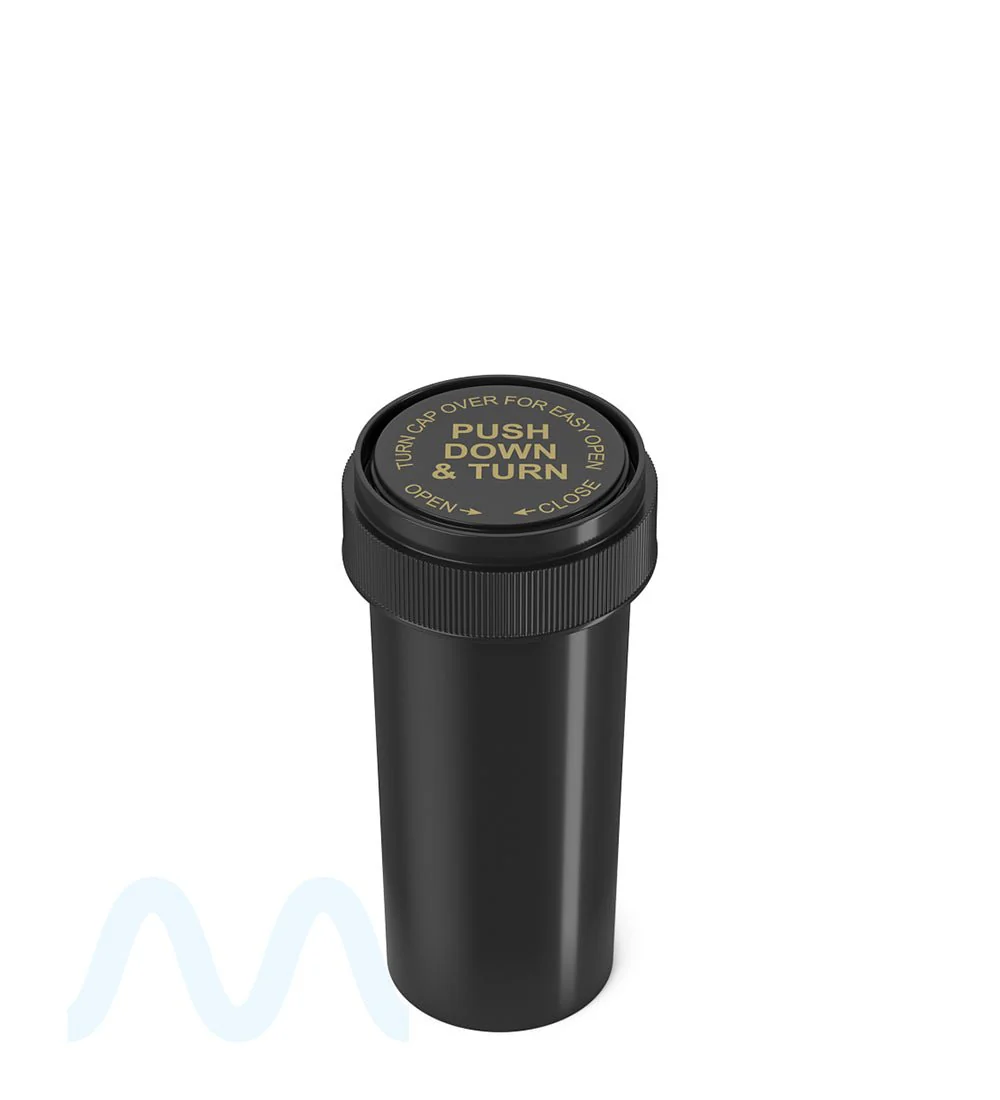 Child Resistant | Opaque Black Reversible Cap Vials | 30dr - 7g - 190 Count - Image 4