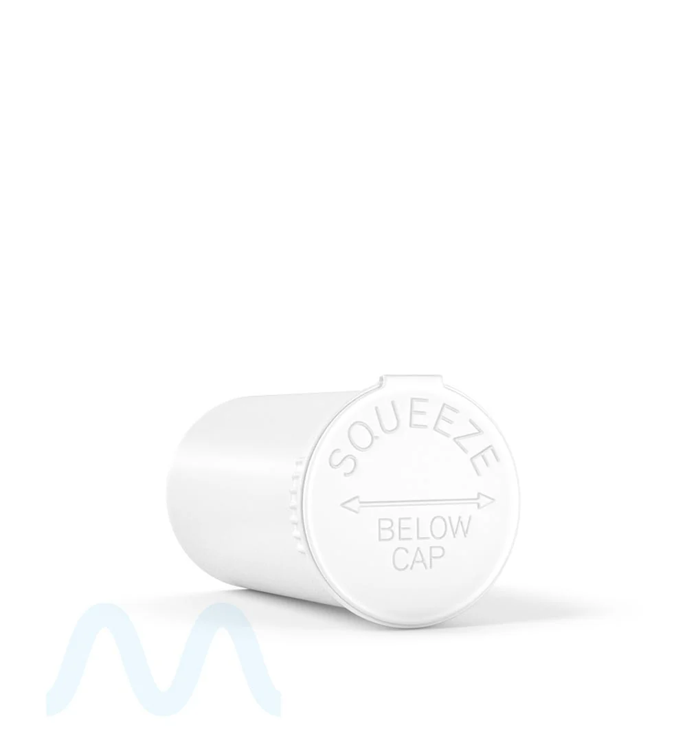 Child Resistant | Opaque White Pop Top Bottles | 19dr - 3.5g - 225 Count - Image 3