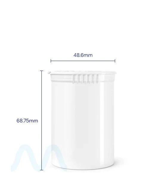 Child Resistant | Opaque White Pop Top Bottles | 30dr - 7g - 150 Count - Image 4