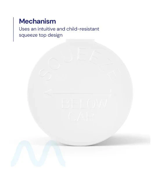 Child Resistant | Opaque White Pop Top Bottles | 90dr - 28g - 60 Count - Image 3