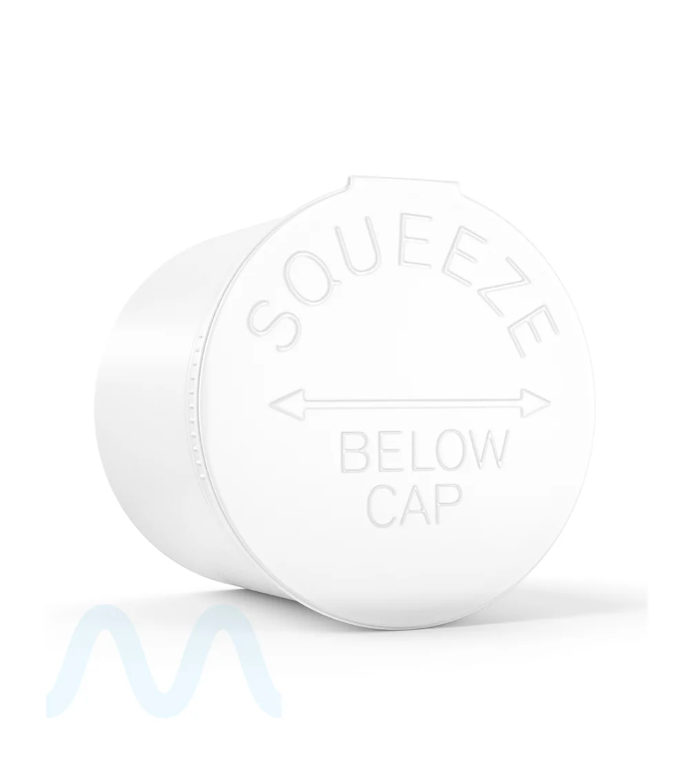 Child Resistant | Opaque White Pop Top Bottles | 90dr - 28g - 64 Count - Image 3