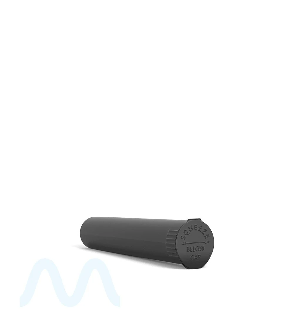 Child Resistant | Pop Top Opaque Plastic PCR Pre-Roll Tubes (Closed) | 95mm - Black - 1000 Count - Image 3