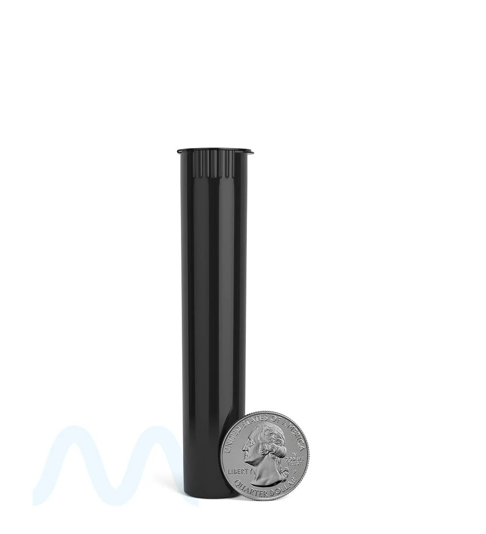 Child Resistant | Pop Top Opaque Plastic PCR Pre-Roll Tubes (Closed) | 95mm - Black - 1000 Count - Image 8
