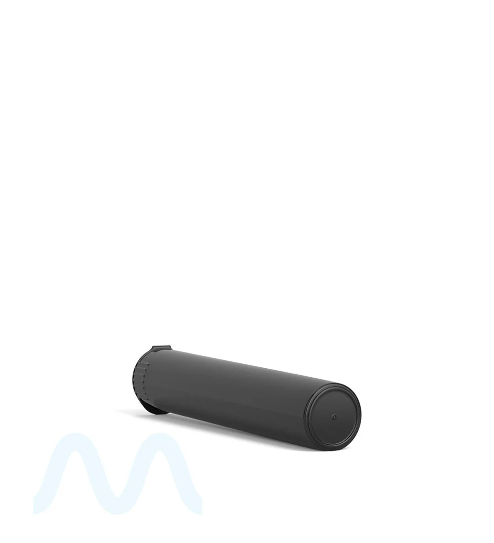 Child Resistant | Pop Top Opaque Plastic PCR Pre-Roll Tubes (Open) | 95mm - Black - 1000 Count - Image 4