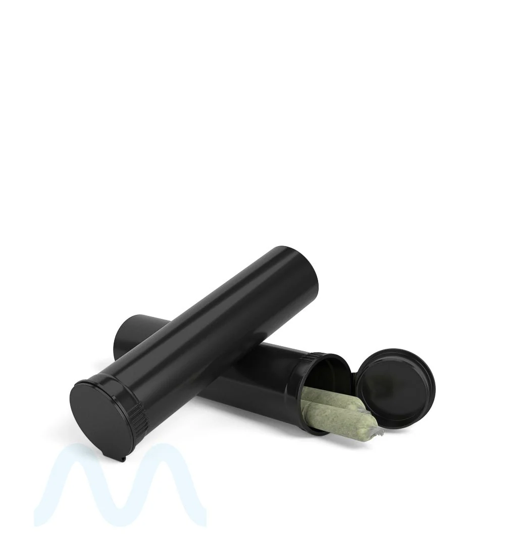 Child Resistant | Pop Top Opaque Plastic Pre-Roll BiTubes | 88mm - Black - 900 Count - Image 8