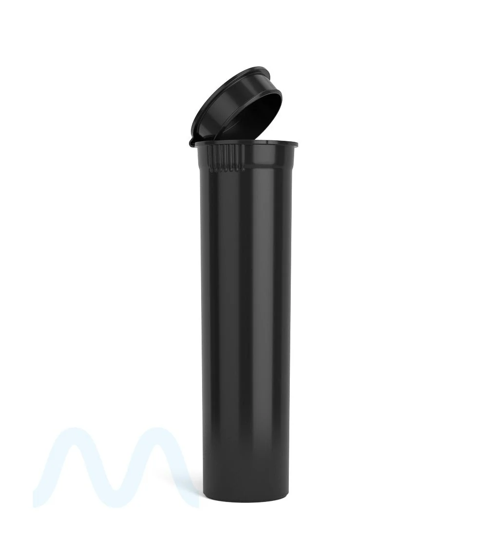 Child Resistant Pop Top Opaque Plastic Pre-Roll BiTubes | 88mm - Black | Sample