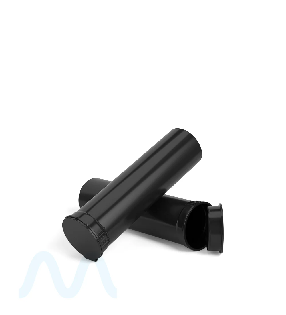 Child Resistant | Pop Top Opaque Plastic Pre-Roll TriTubes | 88mm - Black - 900 Count - Image 7