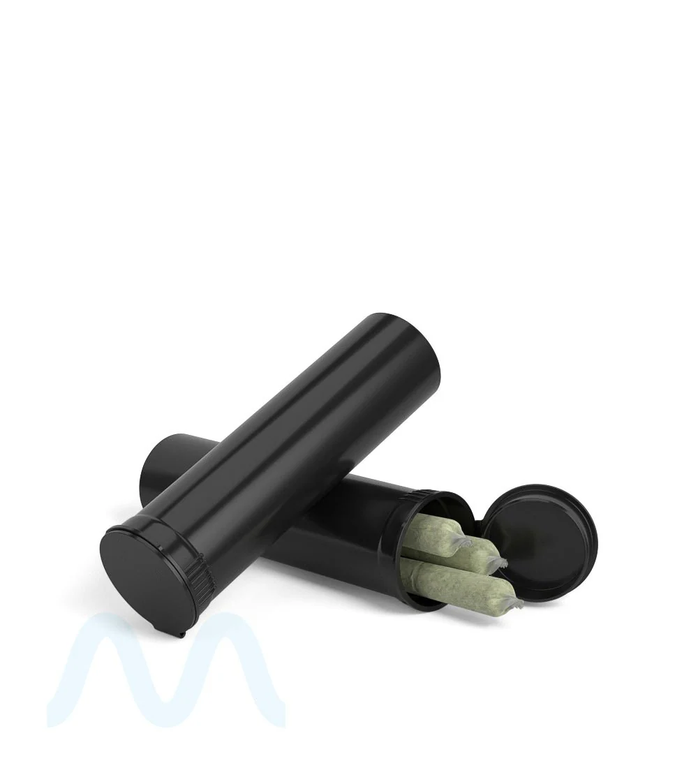 Child Resistant | Pop Top Opaque Plastic Pre-Roll TriTubes | 88mm - Black - 900 Count - Image 8