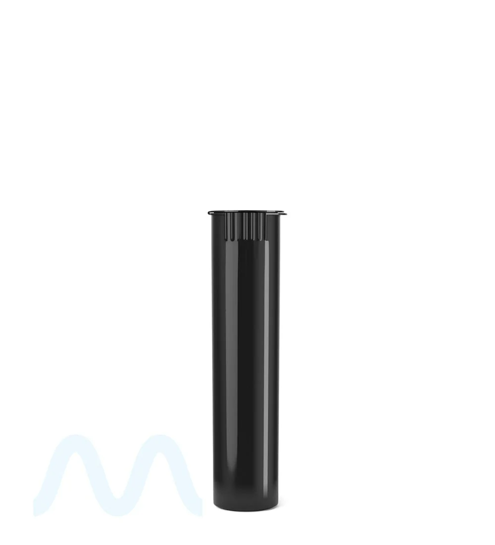 Child Resistant | Pop Top Opaque Plastic Pre-Roll Tubes | 80mm - Black - 1000 Count - Image 2
