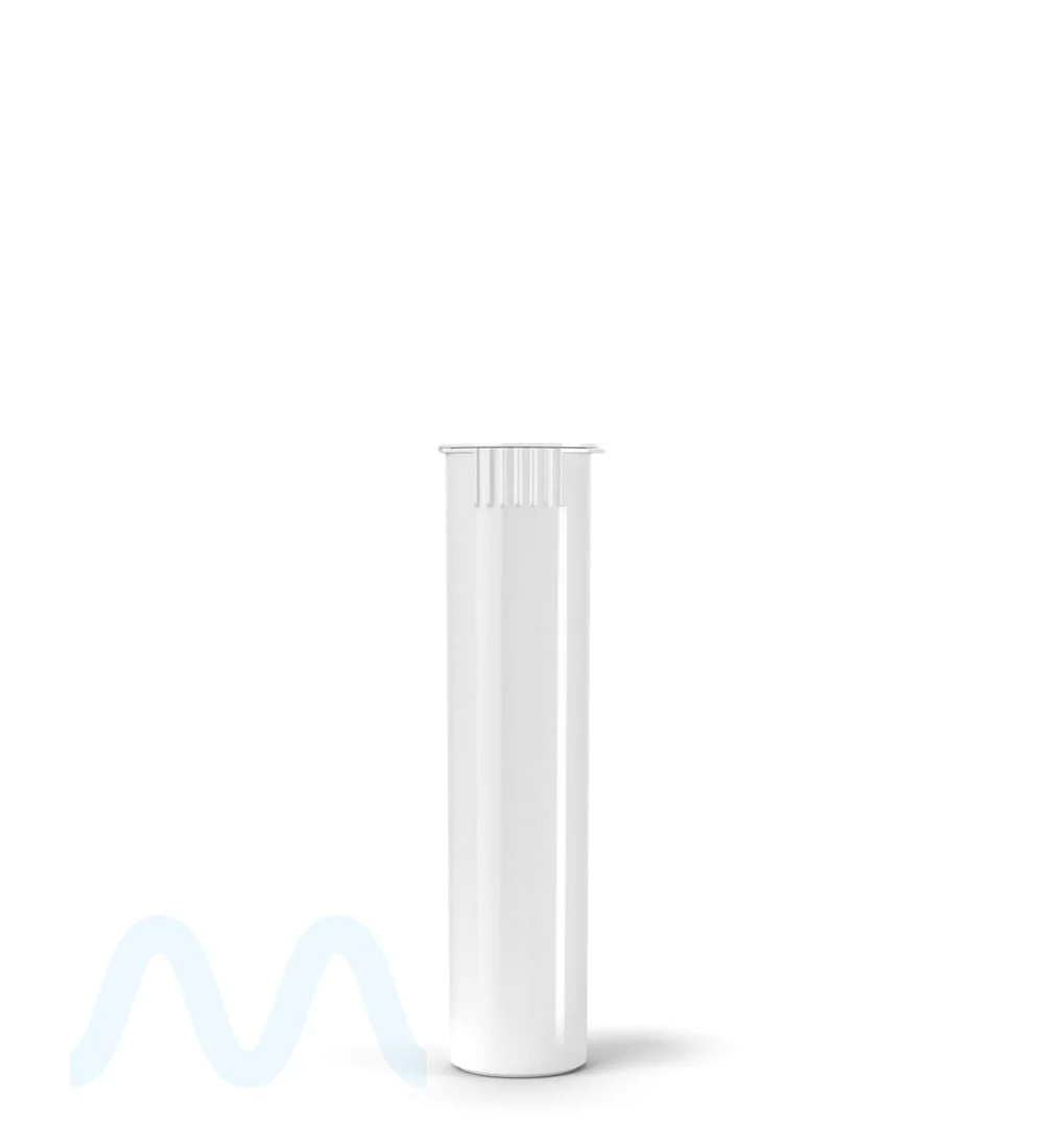 Child Resistant | Pop Top Opaque Plastic Pre-Roll Tubes | 80mm - White - 1000 Count - Image 2