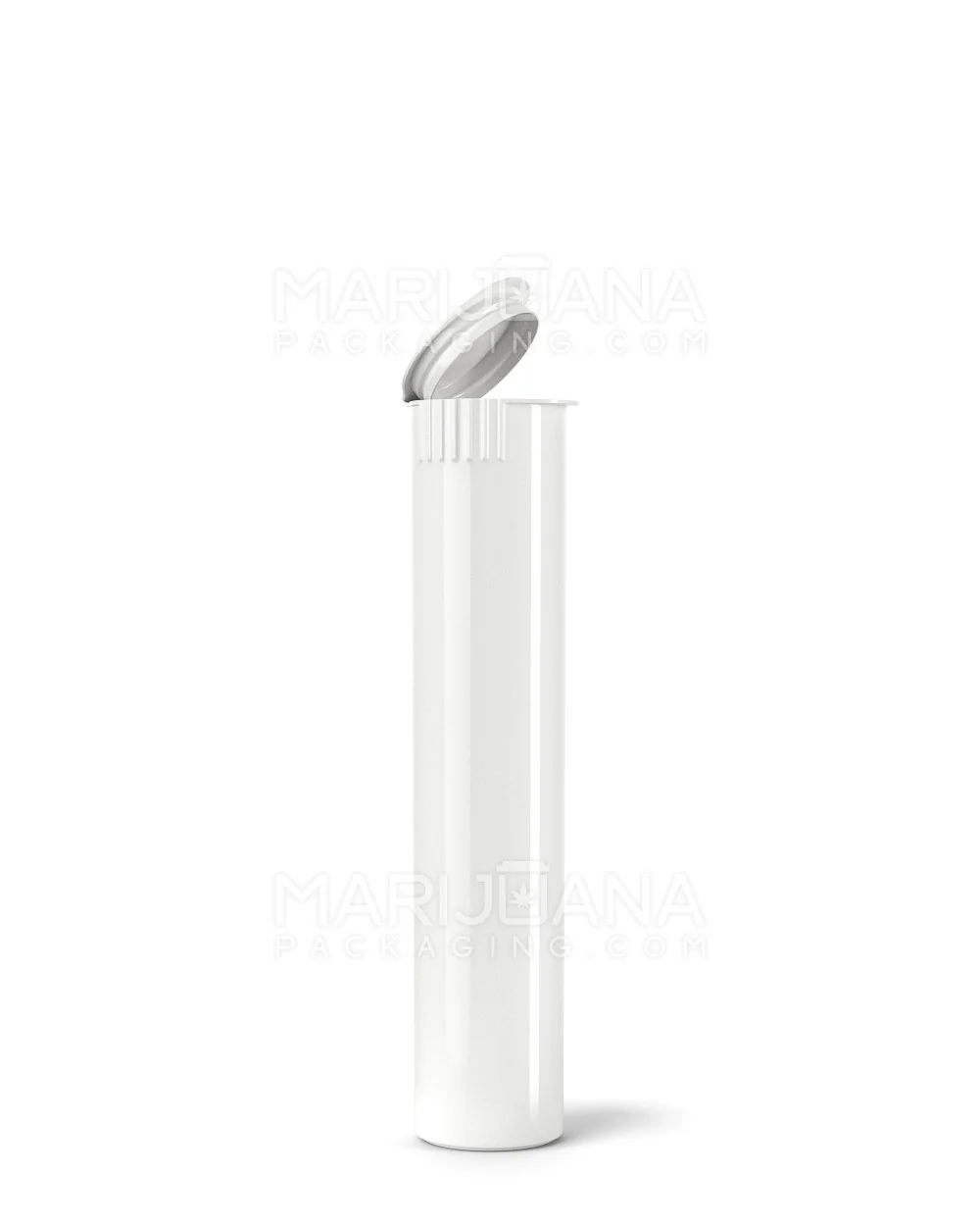 Child Resistant Pop Top Opaque Plastic Pre-Roll Tubes | 90mm - White | Sample