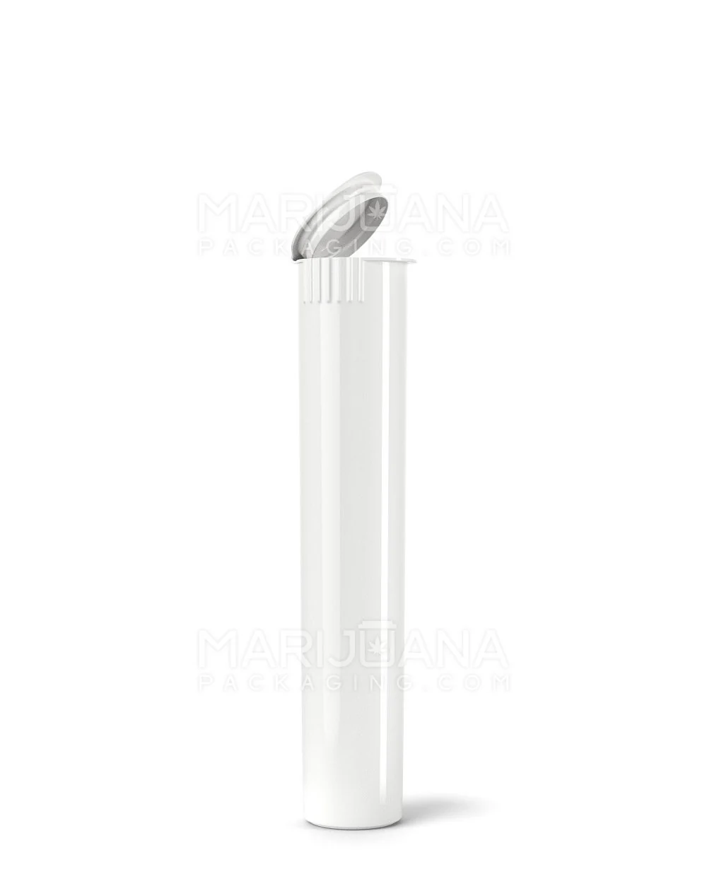 Child Resistant Pop Top Opaque Plastic Pre-Roll Tubes | 95mm - White | Sample