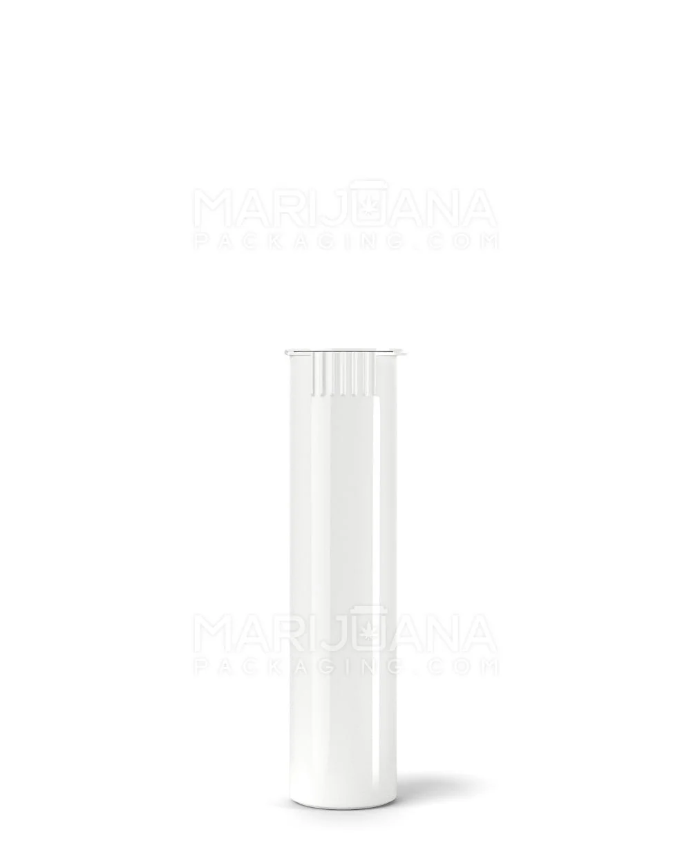 Child Resistant | Pop Top Opaque Plastic Pre-Roll Tubes (Open) | 78mm - White - 1200 Count - Image 2