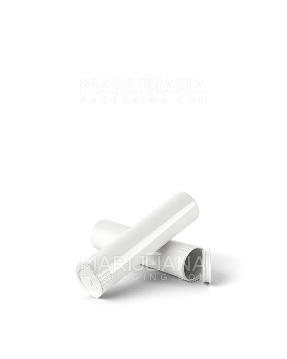 Child Resistant | Pop Top Opaque Plastic Pre-Roll Tubes (Open) | 78mm - White - 1200 Count - Image 7