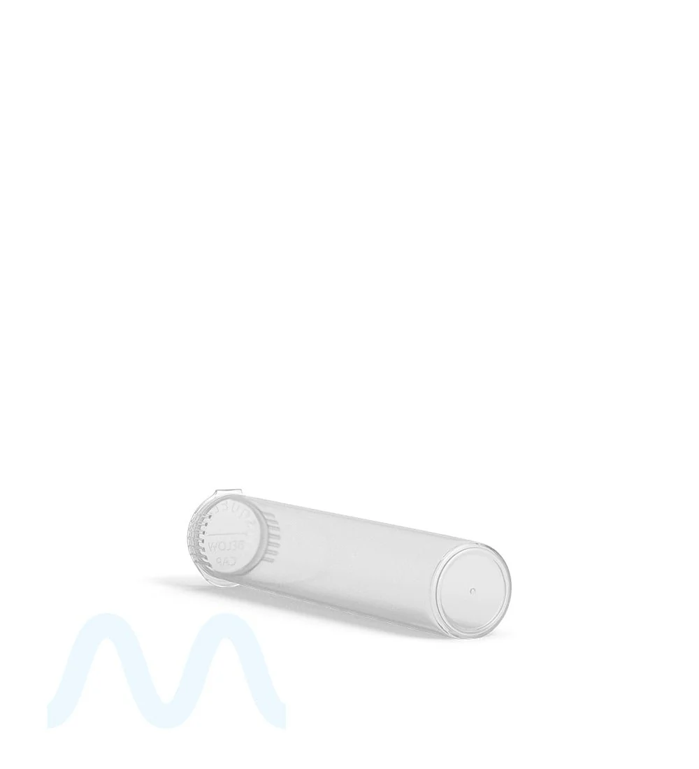 Child Resistant | Pop Top Plastic PCR Pre-Roll Tubes (Open) | 95mm - Clear - 1000 Count - Image 4