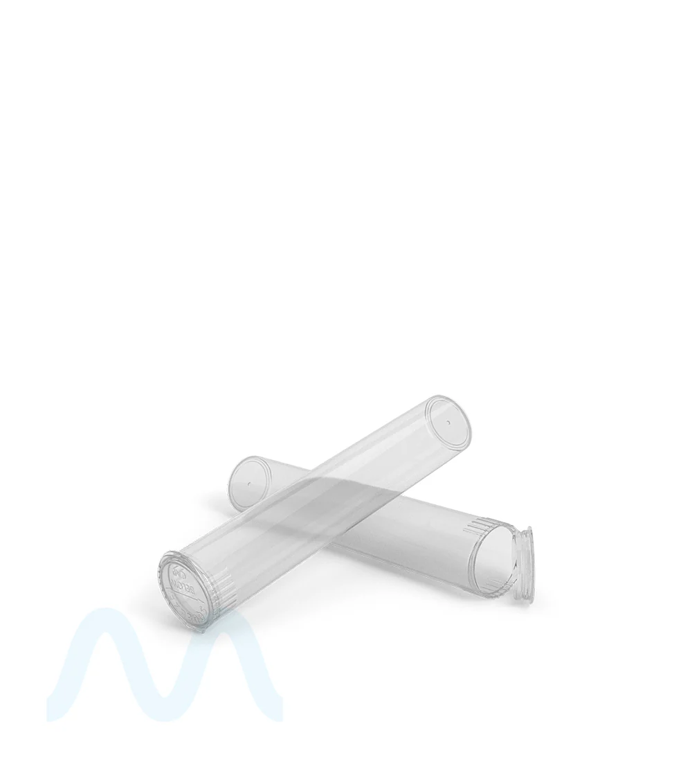 Child Resistant | Pop Top Plastic PCR Pre-Roll Tubes (Open) | 95mm - Clear - 1000 Count - Image 7