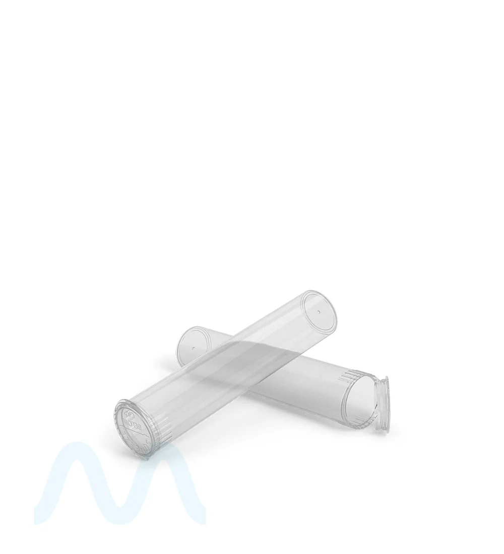 Child Resistant | Pop Top Plastic Pre-Roll PCR Tubes (Open) | 90mm - Clear - 1000 Count - Image 6