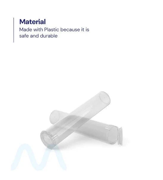 Child Resistant | Pop Top Plastic Pre-Roll Tubes (Open) | 78mm - Clear - 1200 Count - Image 10
