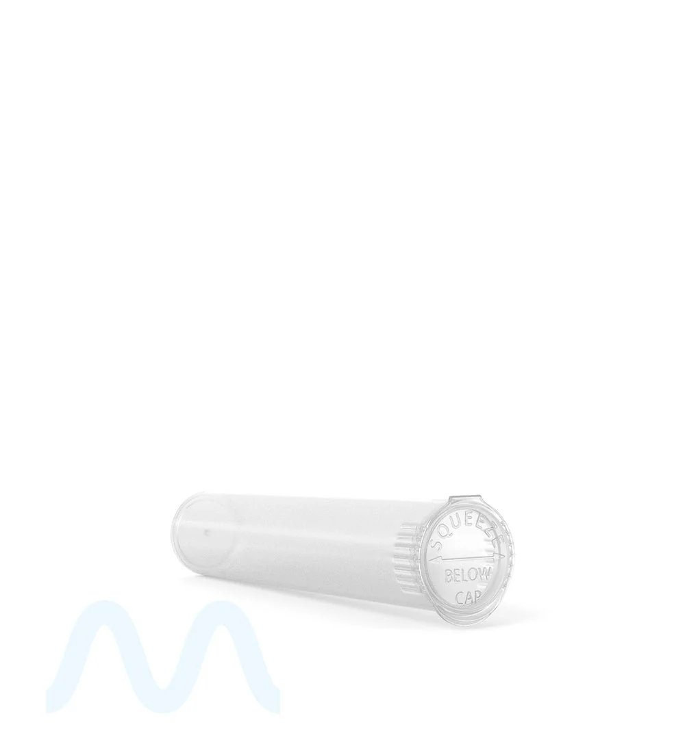 Child Resistant | Pop Top Plastic Pre-Roll Tubes (Open) | 78mm - Clear - 1200 Count - Image 4