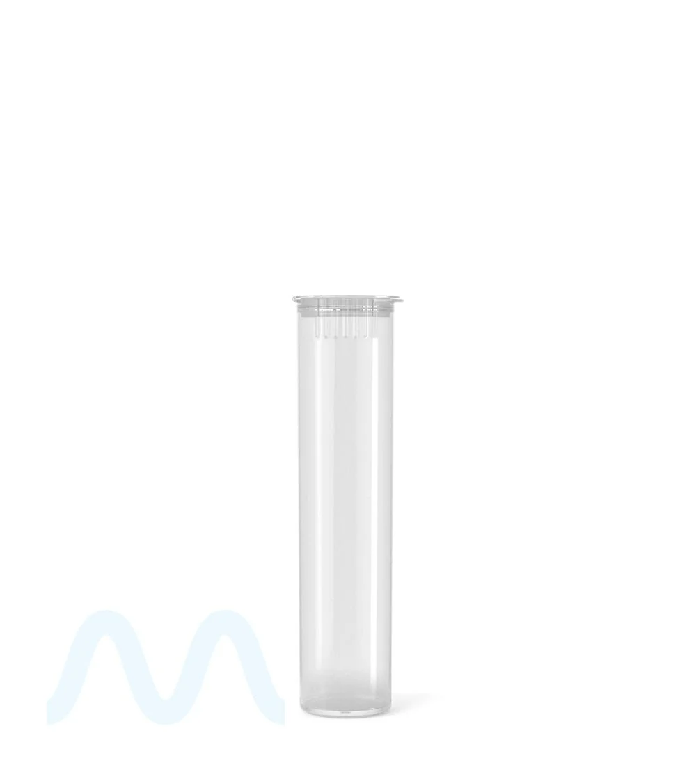 Child Resistant | Pop Top Plastic Pre-Roll Tubes | 80mm - Clear - 1000 Count - Image 2