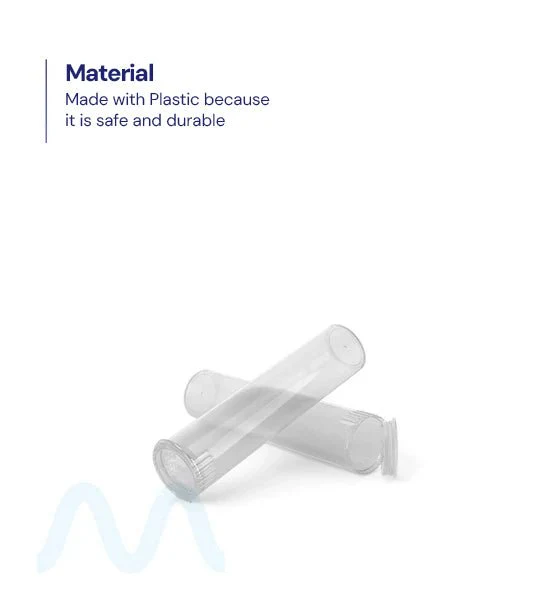 Child Resistant | Pop Top Plastic Pre-Roll Tubes | 80mm - Clear - 1000 Count - Image 6