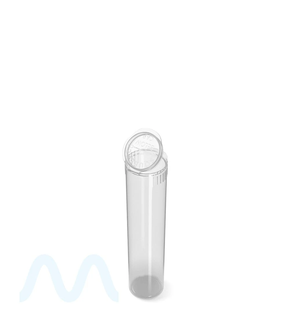 Child Resistant | Pop Top Plastic Pre-Roll Tubes | 80mm - Clear - 1000 Count - Image 8