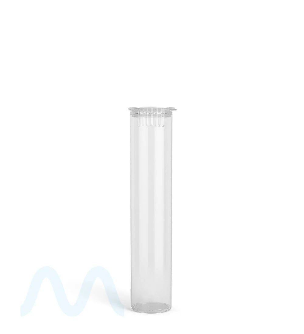 Child Resistant | Pop Top Plastic Pre-Roll Tubes (Open) | 90mm - Clear - 1000 Count - Image 3