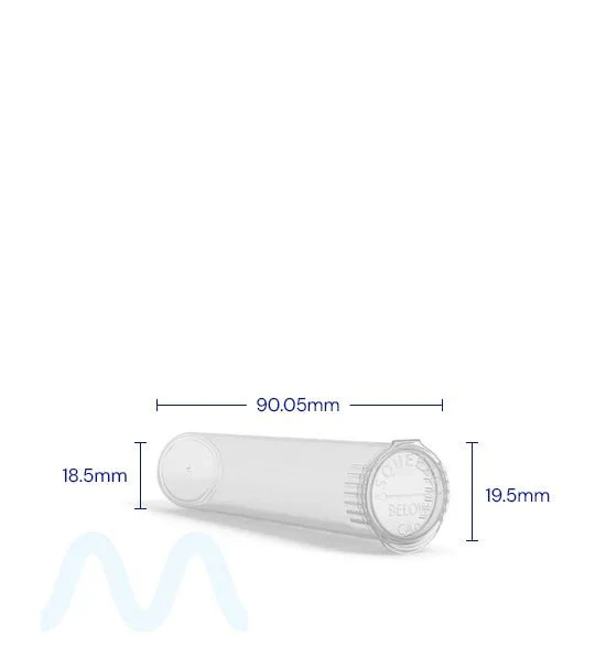 Child Resistant | Pop Top Plastic Pre-Roll Tubes (Open) | 90mm - Clear - 1000 Count - Image 4