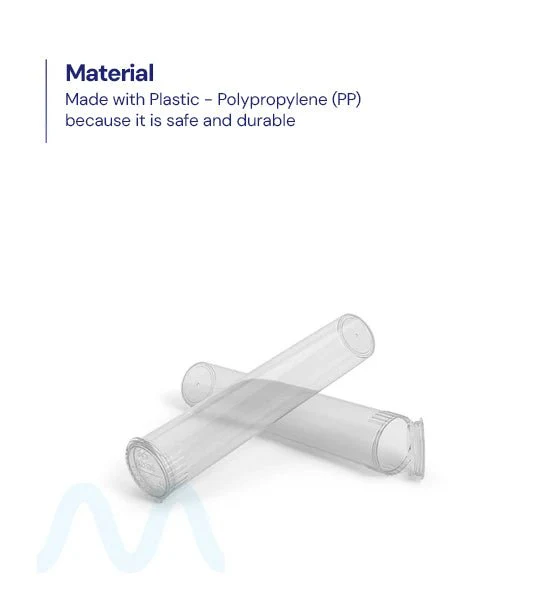 Child Resistant | Pop Top Plastic Pre-Roll Tubes (Open) | 95mm - Clear - 1000 Count - Image 7