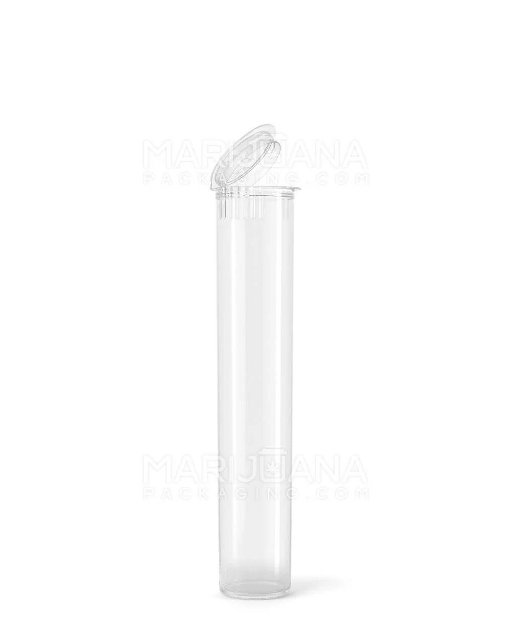 Child Resistant Pop Top Plastic Pre-Roll Tubes (Open) | 95mm - Clear | Sample