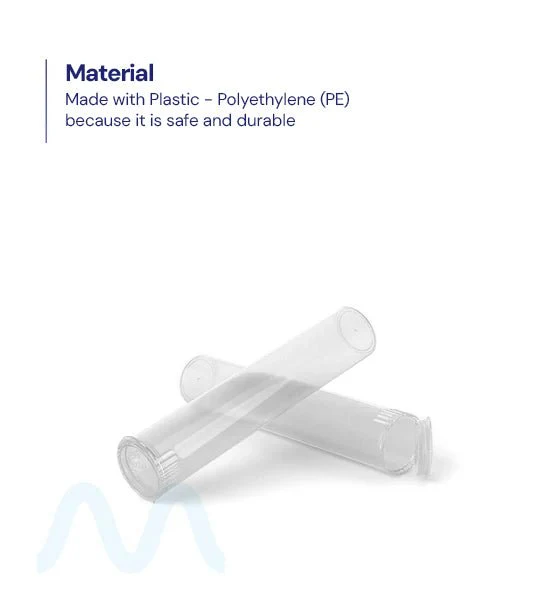 Child Resistant | Pop Top Plastic Pre-Roll Tubes (Open) | 98mm - Clear - 1000 Count - Image 6