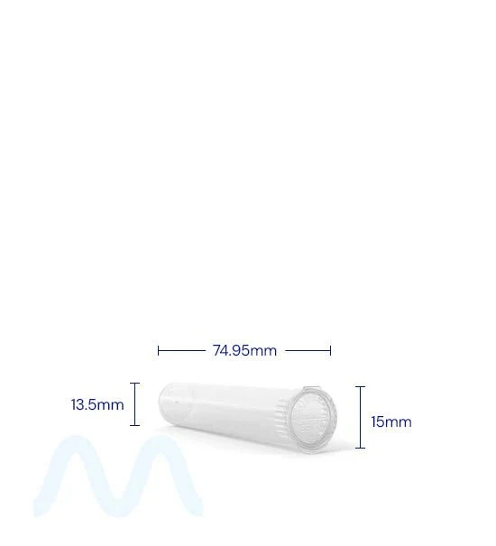 Child Resistant | Pop Top Plastic Pre-Roll Tubes | 70mm - Clear - 1000 Count - Image 5