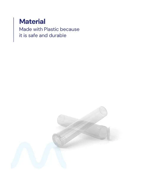 Child Resistant | Pop Top Plastic Pre-Roll Tubes | 70mm - Clear - 1000 Count - Image 9