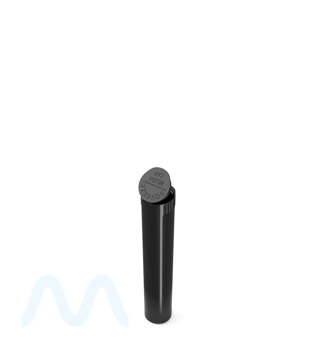 Child Resistant | Pop Top Plastic Opaque Pre-Roll Tubes | 70mm - Black - 1000 Count - Image 7