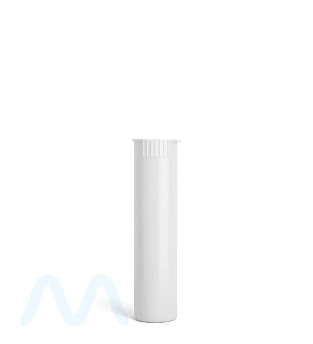 Child Resistant | Pop Top Opaque Plastic Pre-Roll Tubes | 78mm - White - 1200 Count - Image 2