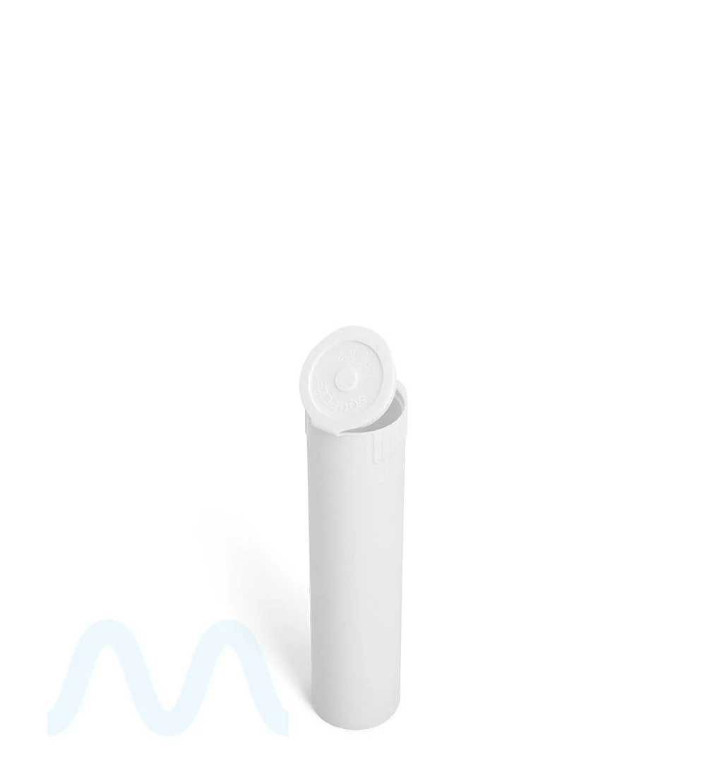 Child Resistant | Pop Top Opaque Plastic Pre-Roll Tubes | 78mm - White - 1200 Count - Image 6