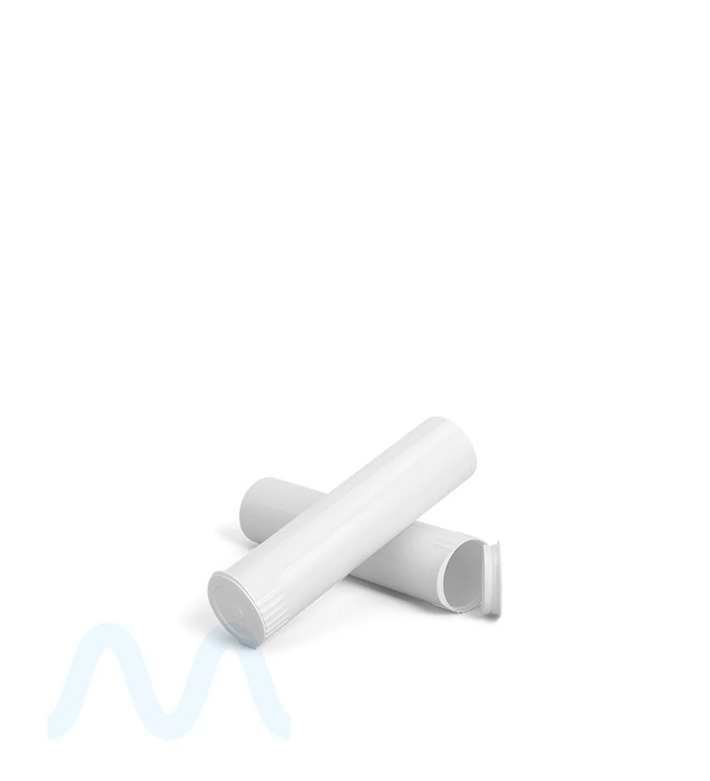 Child Resistant | Pop Top Opaque Plastic Pre-Roll Tubes | 78mm - White - 1200 Count - Image 7