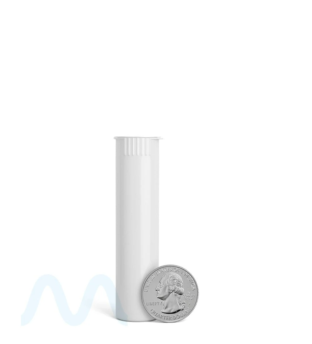 Child Resistant | Pop Top Opaque Plastic Pre-Roll Tubes | 78mm - White - 1200 Count - Image 8