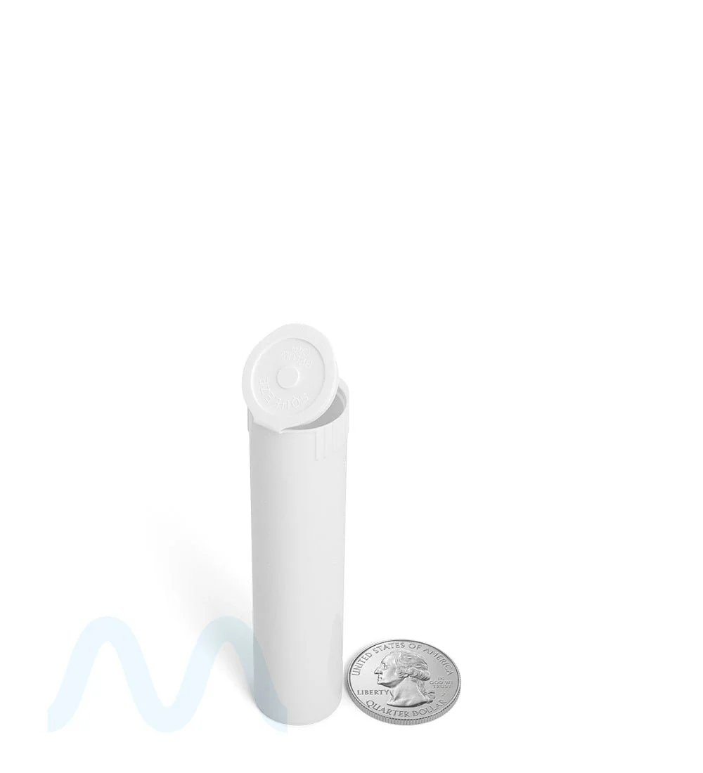 Child Resistant | Pop Top Opaque Plastic Pre-Roll Tubes | 78mm - White - 1200 Count - Image 9